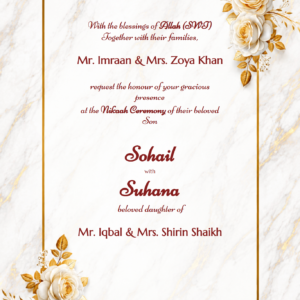 Islamic Wedding Theme Invitation